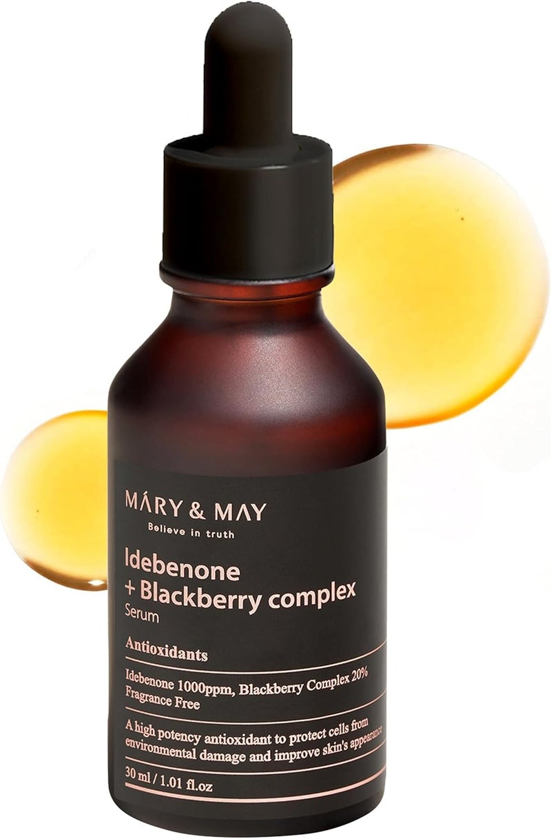MARY & MAY Idebenone + Blackberry Complex Serum - Anti Aging & Antioxidant Protection - 30ml - Image 1